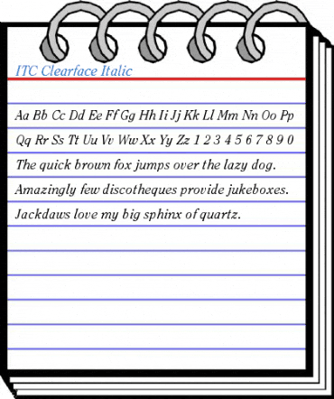 ITC Clearface Italic Font