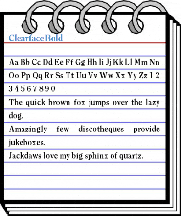 Clearface Bold Font