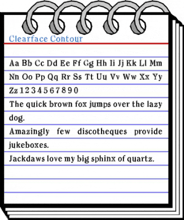 Clearface Contour Font