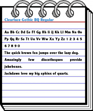 Clearface Gothic BQ Regular Font