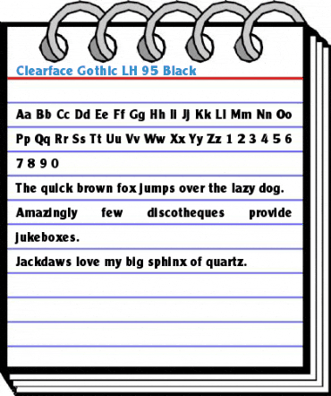 Clearface Gothic LH 95 Black Font