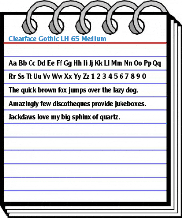 Clearface Gothic LH 65 Medium Font