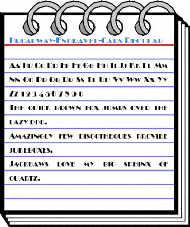 Broadway-Engraved-Caps Regular Font