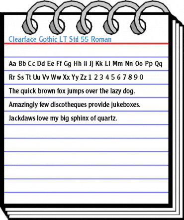 Clearface Gothic LT Std 55 Roman Font