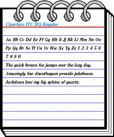 Clearface ITC BQ Regular Font