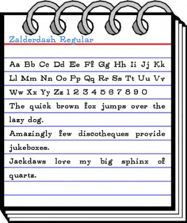 Zalderdash Regular Font