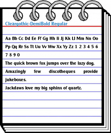 Cleargothic-DemiBold Regular Font