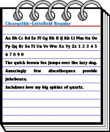 Cleargothic-ExtraBold Regular Font