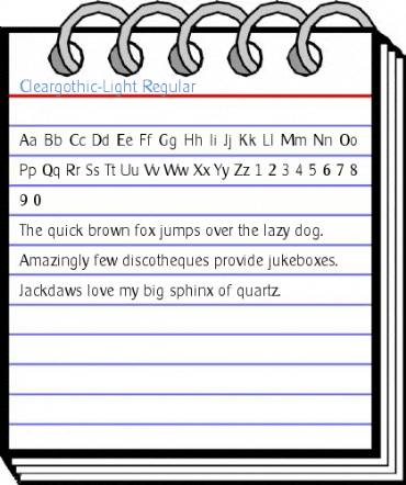 Cleargothic-Light Regular Font