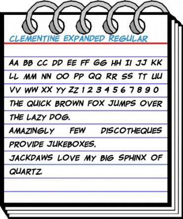 Clementine Expanded Regular Font