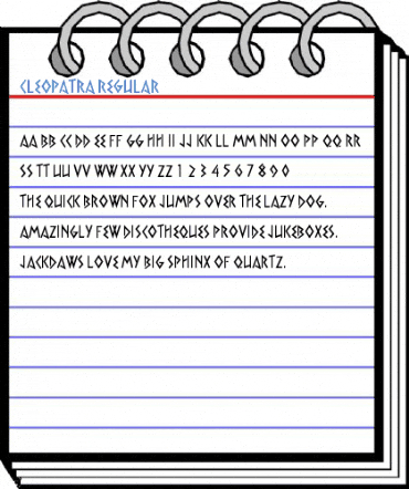Cleopatra Regular Font