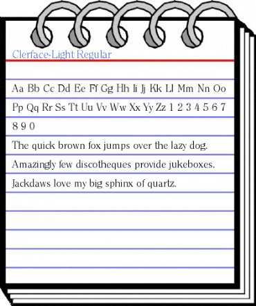 Clerface-Light Regular Font