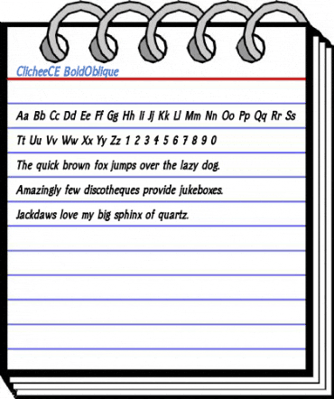 ClicheeCE BoldOblique Font