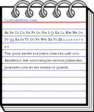 CliffordNine Caps Font