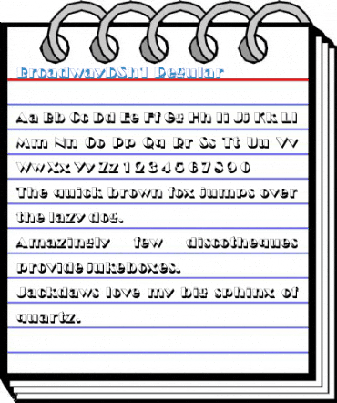 BroadwayDSh1 Regular Font