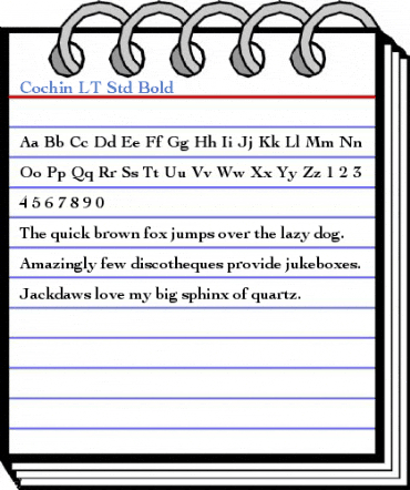 Cochin LT Std Bold Font