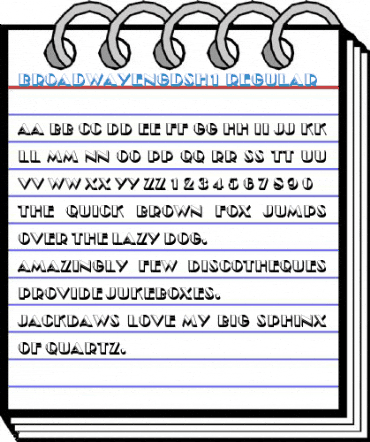 BroadwayEngDSh1 Regular Font
