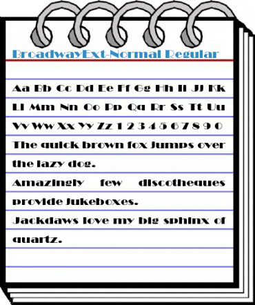 BroadwayExt-Normal Regular Font