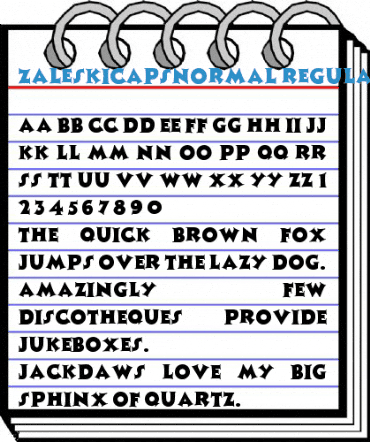 ZaleskiCapsNormal Regular Font
