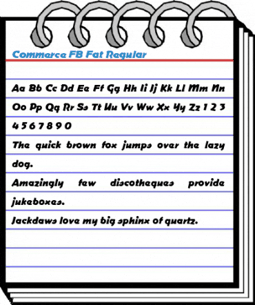Commerce FB Fat Regular Font