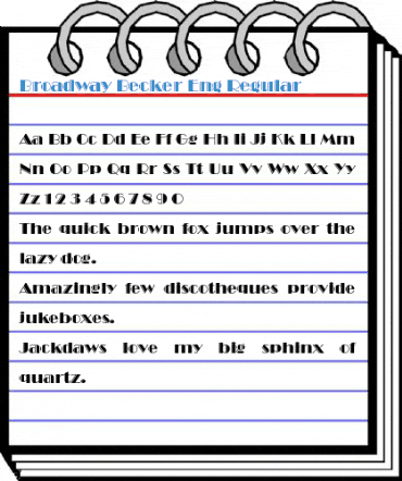 Broadway Becker Eng Regular Font