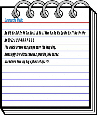Compacta Italic Font