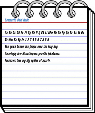 CompactC Bold Italic Font