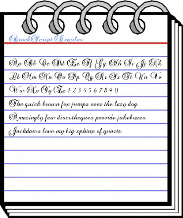 BrockScript Regular Font