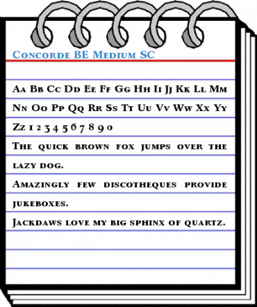 Concorde BE Medium SC Font