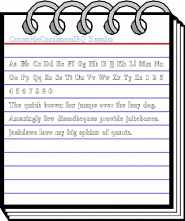 ConcordeCondensedBQ Regular Font