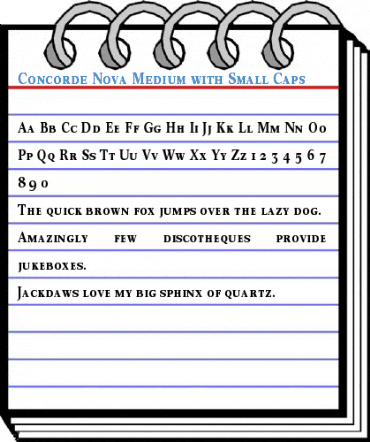 Concorde Nova Medium with Small Caps Font