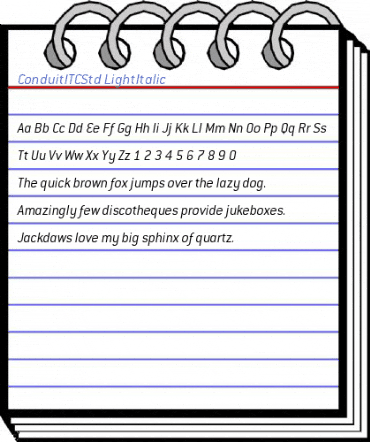 ConduitITCStd Font