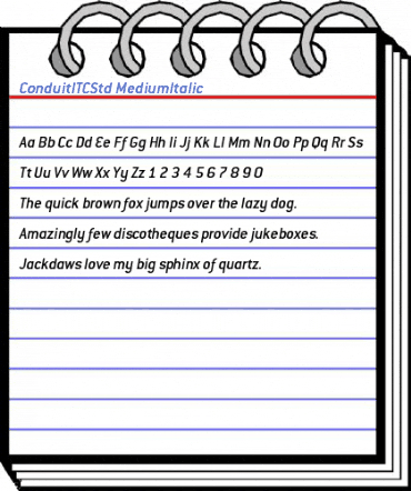 ConduitITCStd MediumItalic Font