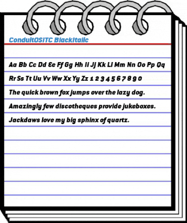 ConduitOSITC BlackItalic Font