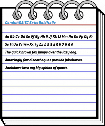 ConduitOSITC ExtraBoldItalic Font