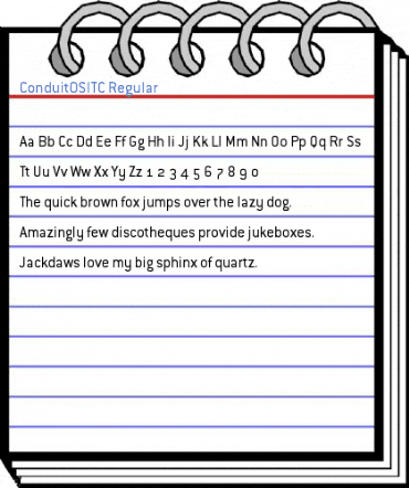 ConduitOSITC Regular Font