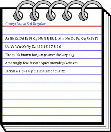 Conga Brava Std Regular Font