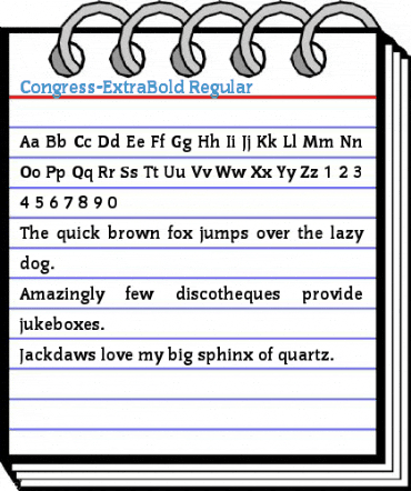 Congress-ExtraBold Regular Font