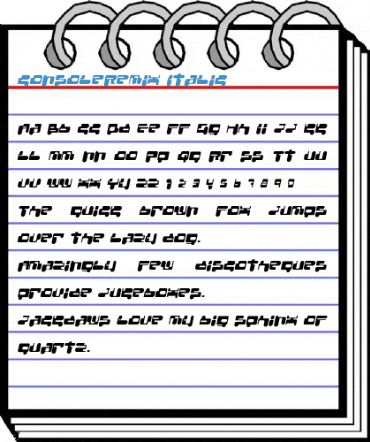 ConsoleRemix Italic Font