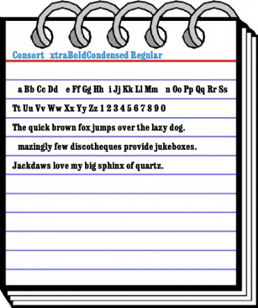 ConsortExtraBoldCondensed Regular Font