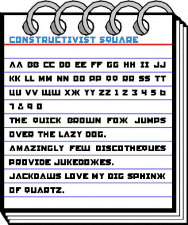 Constructivist Square Font