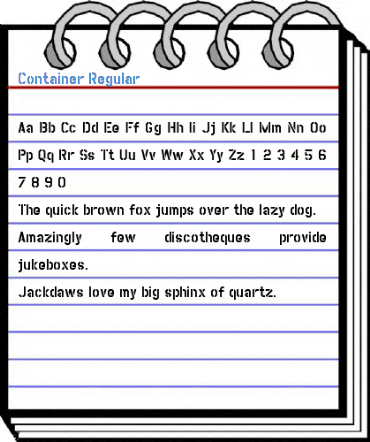 Container Regular Font