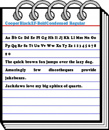 CooperBlackEF-BoldCondensed Regular Font