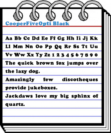 CooperFiveOpti Black Font