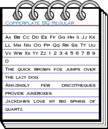 Copperplate BQ Regular Font
