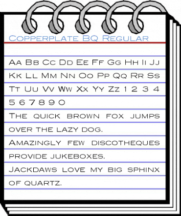 Copperplate BQ Regular Font