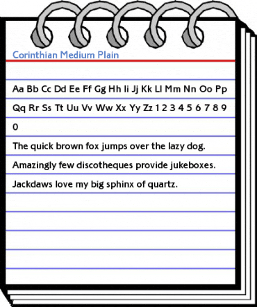 Corinthian Medium Plain Font
