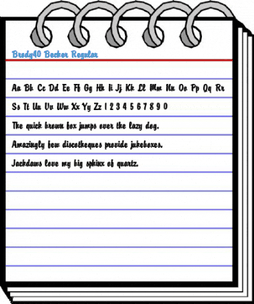 Brody40 Becker Regular Font