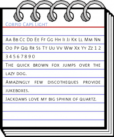 Corpid Caps Light Font