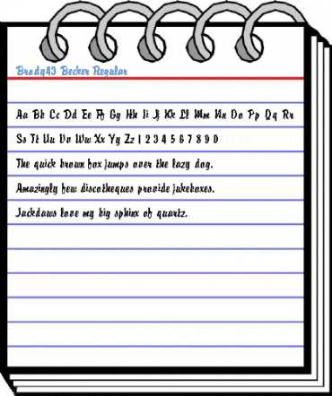 Brody43 Becker Regular Font